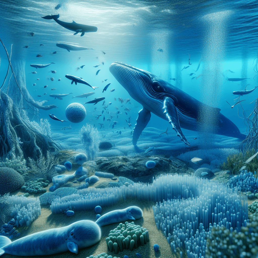 Orina de ballena en el océano