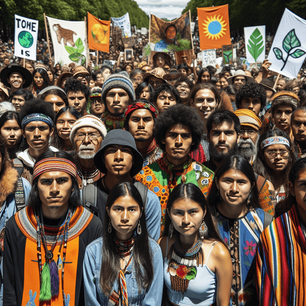 Juventud indígena participando en reuniones globales