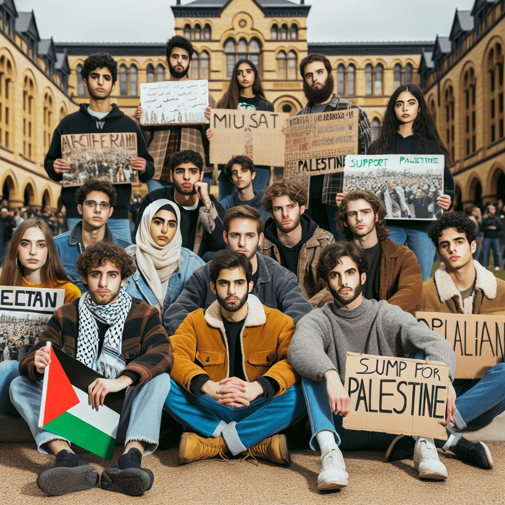 Protesta estudiantil en Michigan