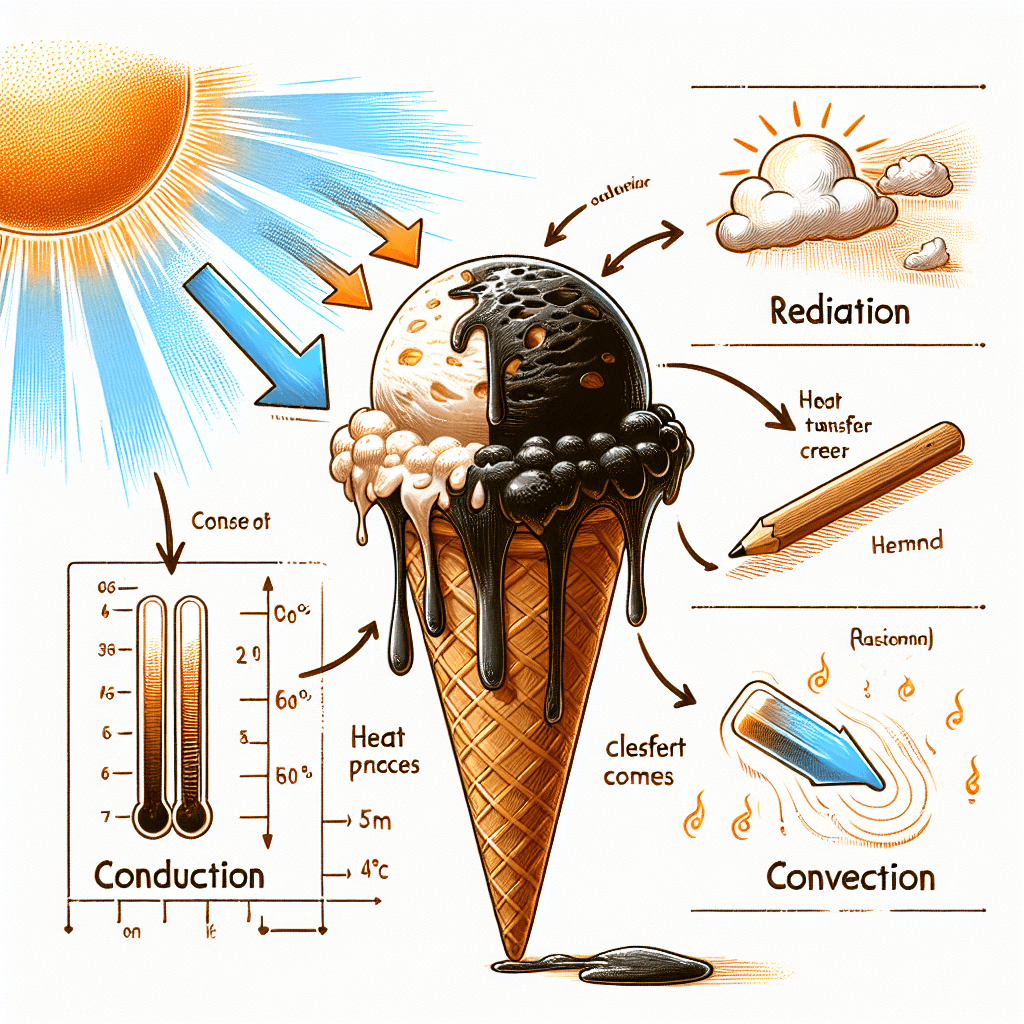 Helado derritiéndose al sol