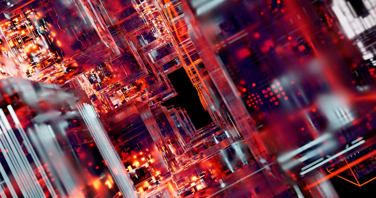 AI microchip close-up